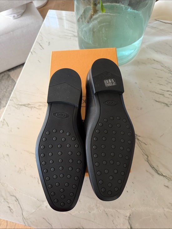 Tod\'s Black Pebbled Leather Penny Loafers for Men main image 4
